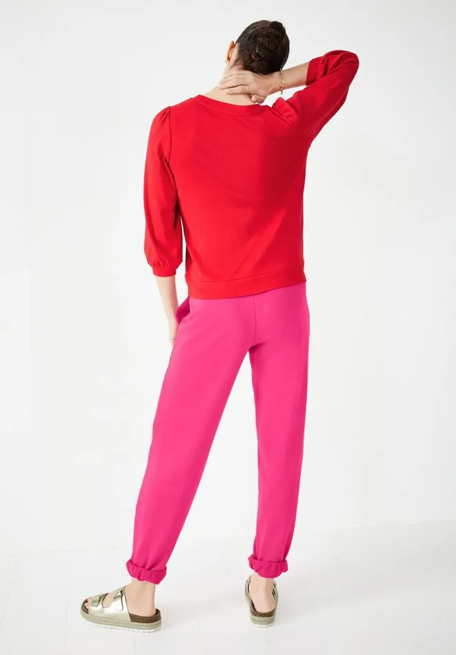 Hush Tops and Tshirts Women Mimi Puff Sleeve TShirt Red Hush Tops and Tshirts Women Mimi Puff Sleeve TShirt Red