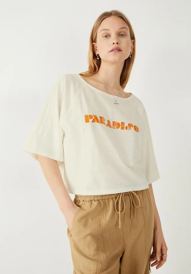 Hush Tops and Tshirts Women Paradiso TShirt Cream