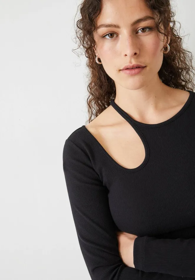Hush Tops and Tshirts Women Sabina Cut Out Long Sleeve Top Black