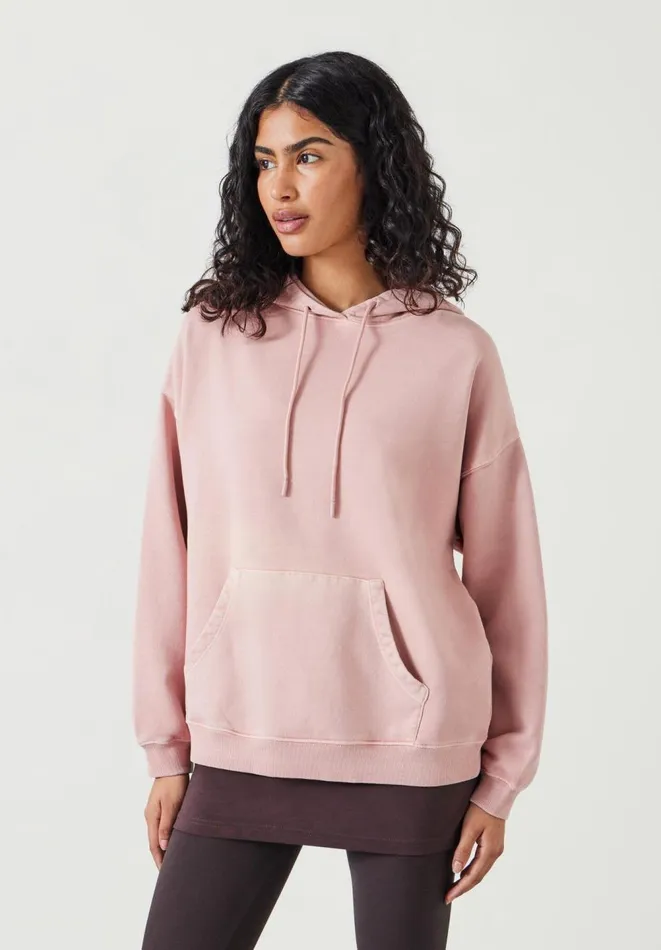 Hush Tops and Tshirts Women Shay Oversized Heavyweight Hoodie Dusty Pink
