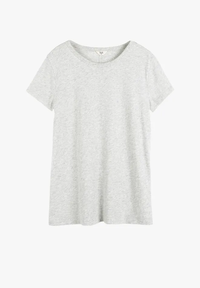 Hush Tops and Tshirts Women Slim Fit Crew TShirt Lightest Grey Marl Hush Tops and Tshirts Women Slim Fit Crew TShirt Lightest Grey Marl