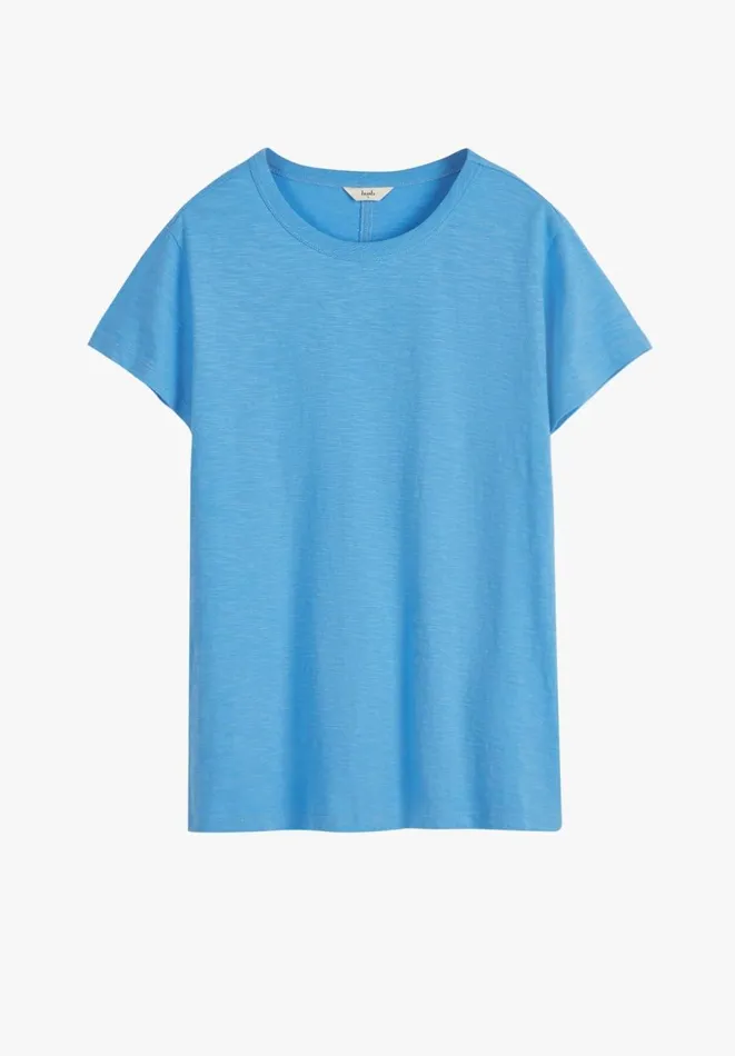 Hush Tops and Tshirts Women Slim Fit Crew TShirt Mediterranean Blue Hush Tops and Tshirts Women Slim Fit Crew TShirt Mediterranean Blue