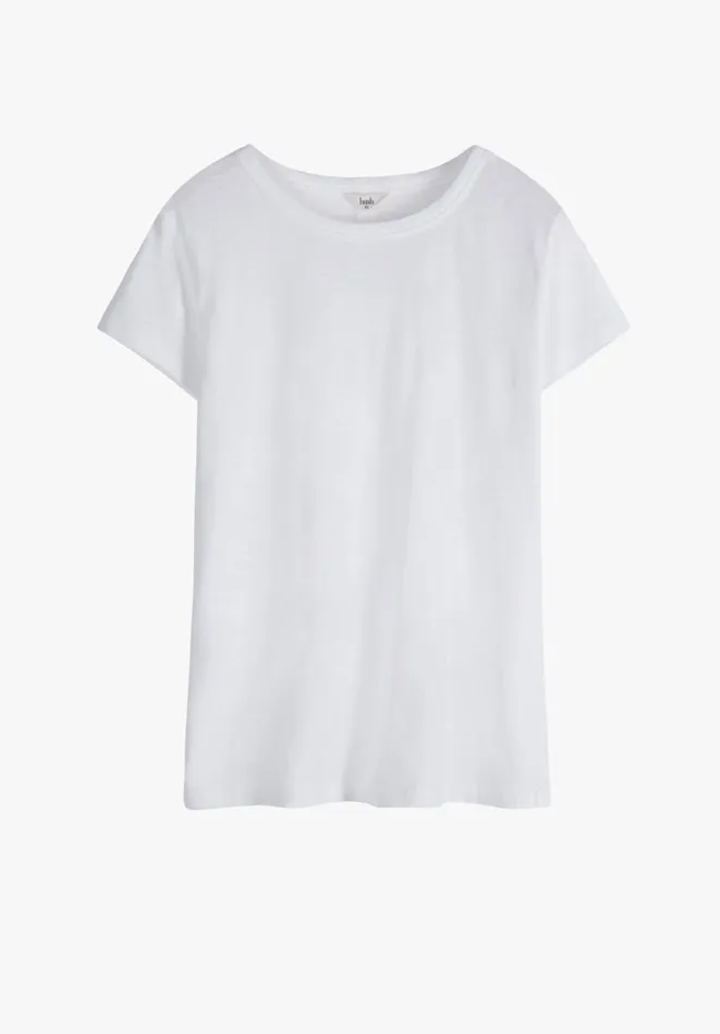 Hush Tops and Tshirts Women Slim Fit Crew TShirt White Hush Tops and Tshirts Women Slim Fit Crew TShirt White
