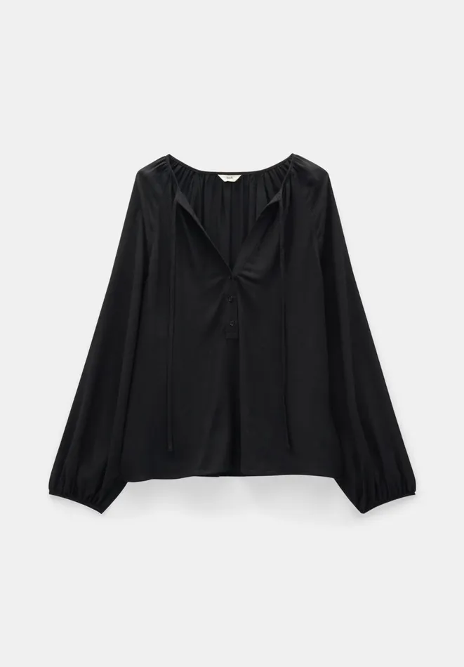 Hush Tops and Tshirts Women Zadie Tie Neck Top Black