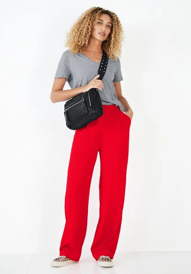 Hush Trousers Women Celeste Wide Leg Trousers Fiery Red Hush Trousers Women Celeste Wide Leg Trousers Fiery Red