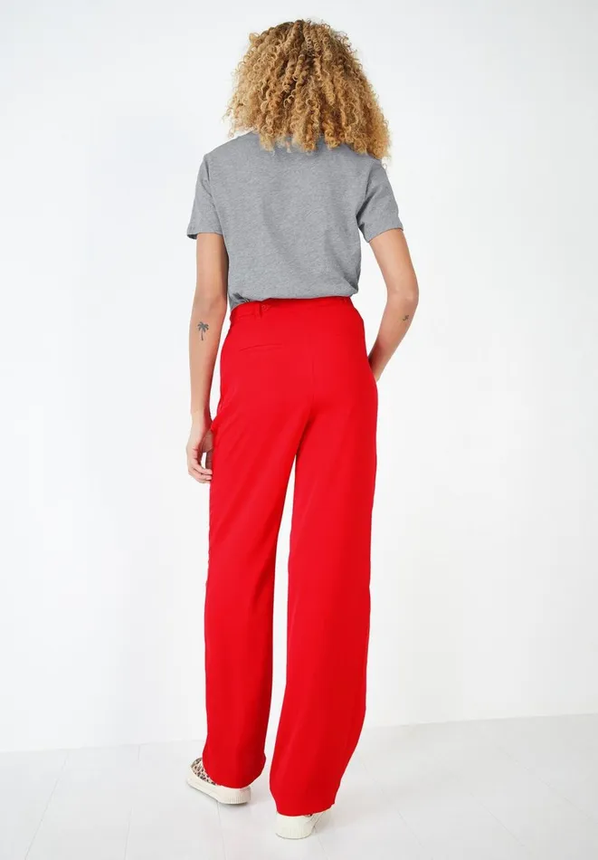 Hush Trousers Women Celeste Wide Leg Trousers Fiery Red Hush Trousers Women Celeste Wide Leg Trousers Fiery Red