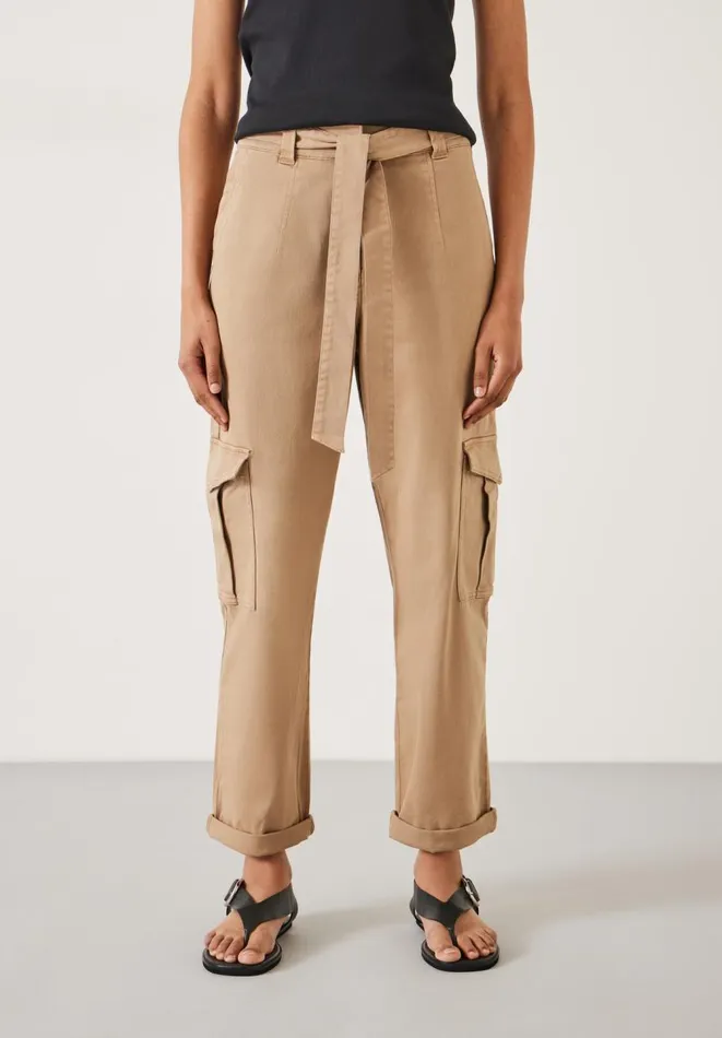 Hush Trousers Women High Waist Belted Trousers Soft Brown Hush Trousers Women High Waist Belted Trousers Soft Brown