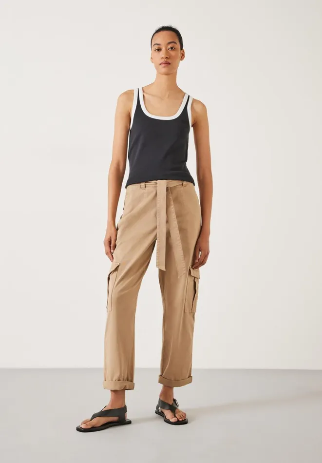 Hush Trousers Women High Waist Belted Trousers Soft Brown Hush Trousers Women High Waist Belted Trousers Soft Brown