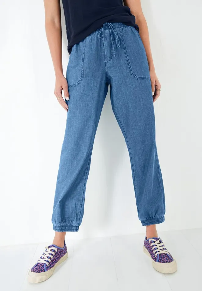 Hush Trousers Women Monaco Chambray Trousers Blue Hush Trousers Women Monaco Chambray Trousers Blue