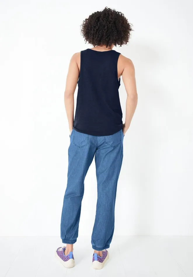 Hush Trousers Women Monaco Chambray Trousers Blue Hush Trousers Women Monaco Chambray Trousers Blue