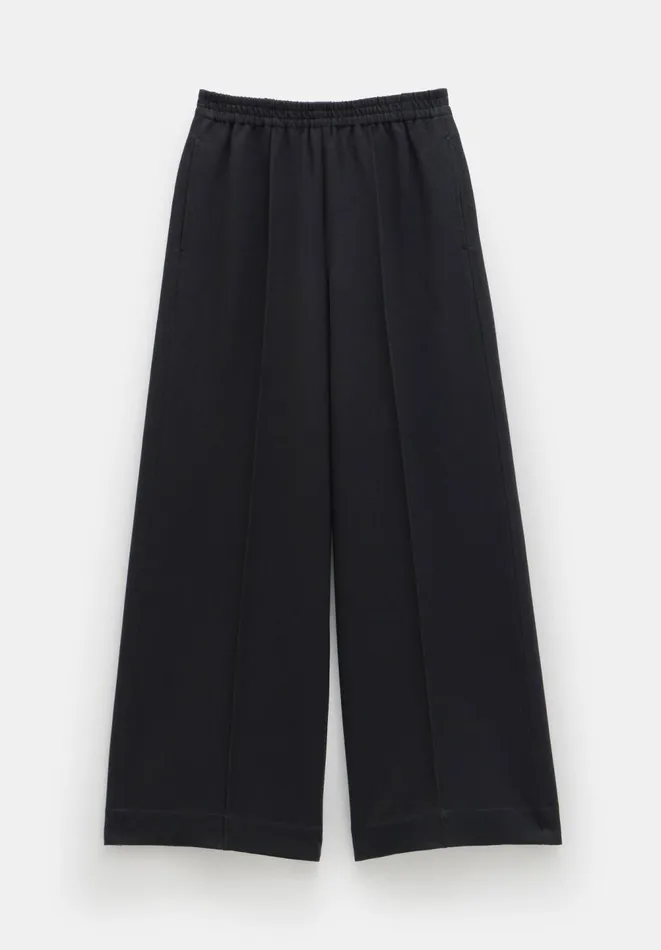 Hush Trousers Women Petunia Pintuck Wide Leg Trousers Black Hush Trousers Women Petunia Pintuck Wide Leg Trousers Black