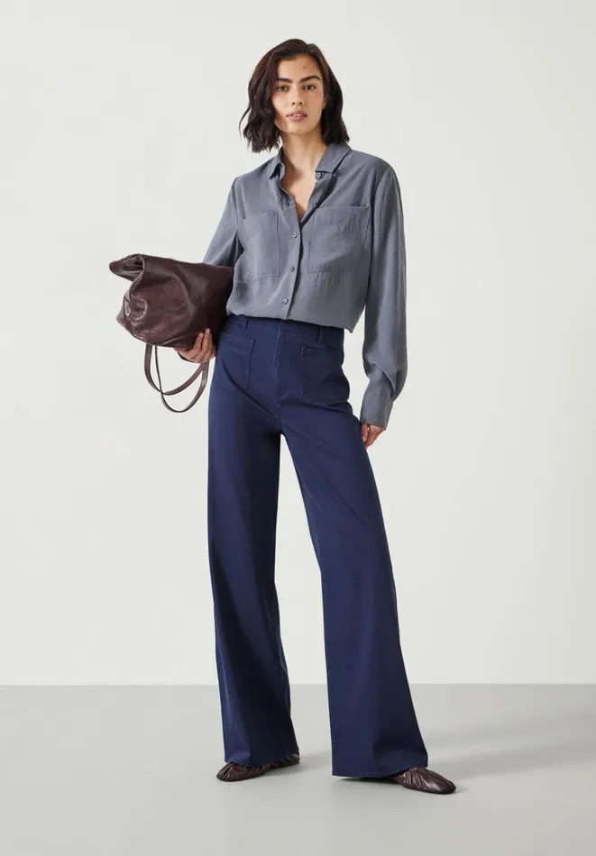 Hush Trousers Women Rowan Flared Trousers Dark Navy