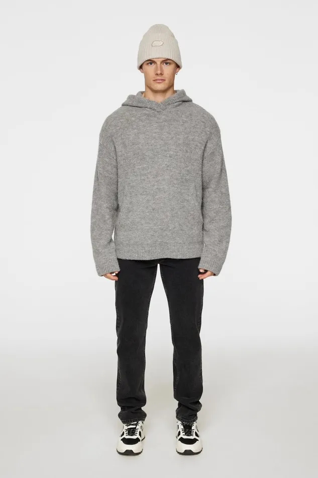 JLindeberg Knitwear Men Broon Alpaca Blend Hoodie