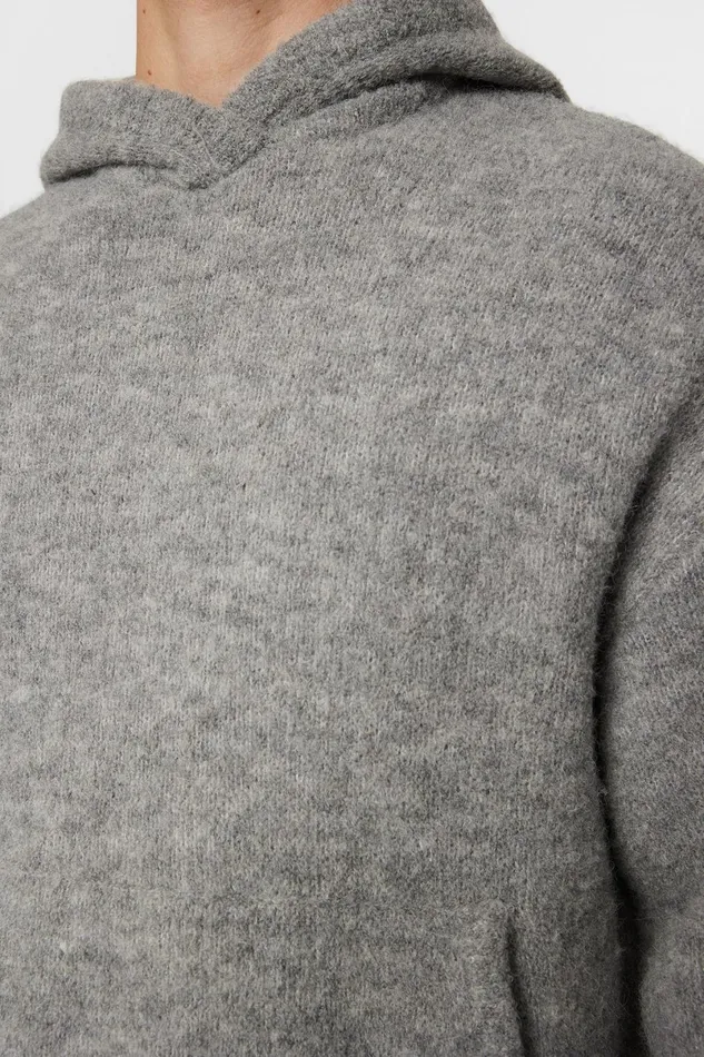 JLindeberg Knitwear Men Broon Alpaca Blend Hoodie