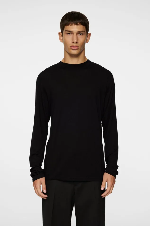 JLindeberg TShirts Men Arnie Mock Neck Ls TShirt