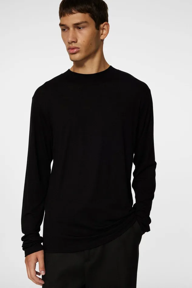 JLindeberg TShirts Men Arnie Mock Neck Ls TShirt