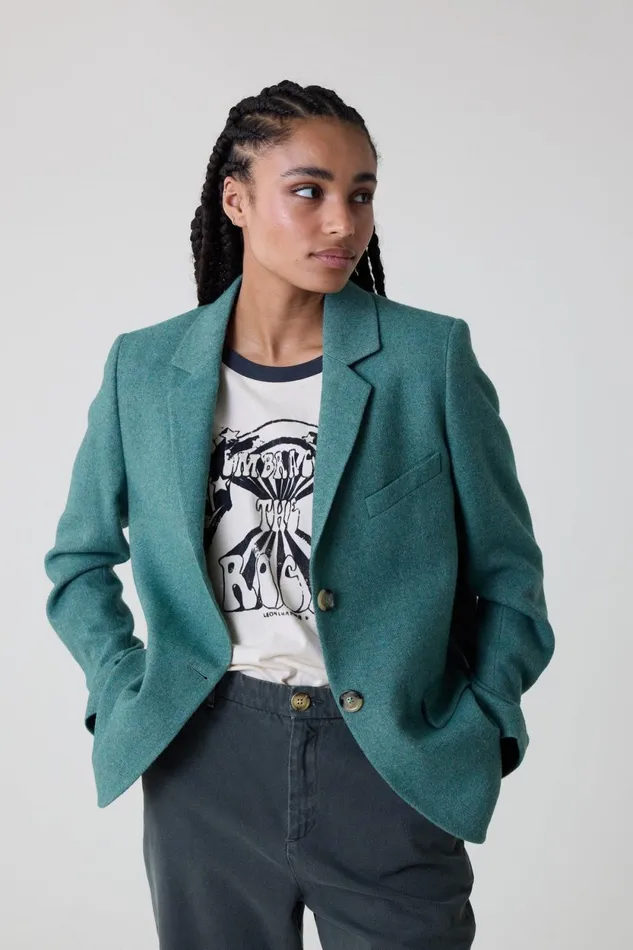 Jackets and Coats Women Leon and Harper Venice Pln Ah23 Jacket Green
