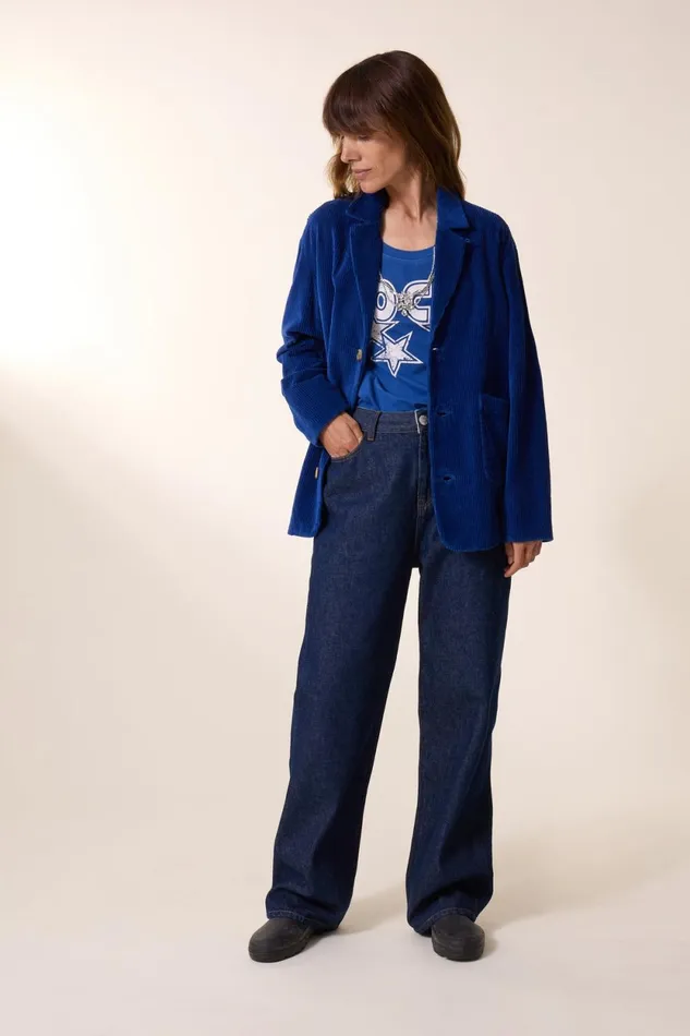 Jackets and Coats Women Leon and Harper Viviane Pln Jacket Blue