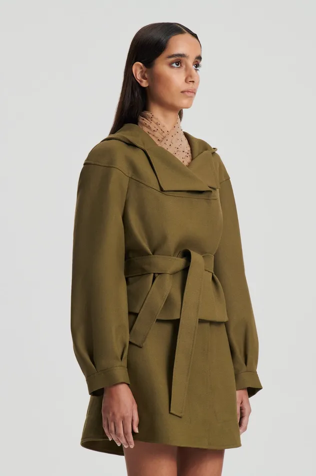 Jackets CROPPED DUFFLE OLIVE Scanlan Theodore Women Jackets CROPPED DUFFLE OLIVE Scanlan Theodore Women