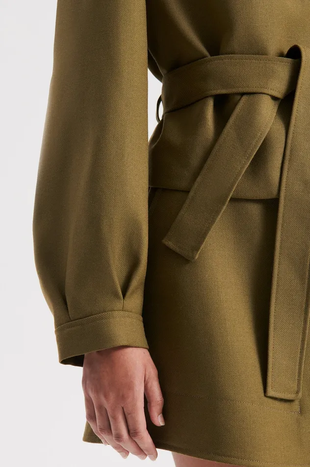 Jackets CROPPED DUFFLE OLIVE Scanlan Theodore Women Jackets CROPPED DUFFLE OLIVE Scanlan Theodore Women