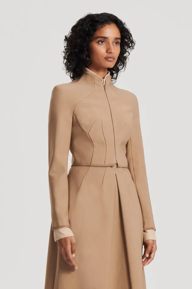Jackets MILANO ZIP JACKET CAMEL Scanlan Theodore Women Jackets MILANO ZIP JACKET CAMEL Scanlan Theodore Women
