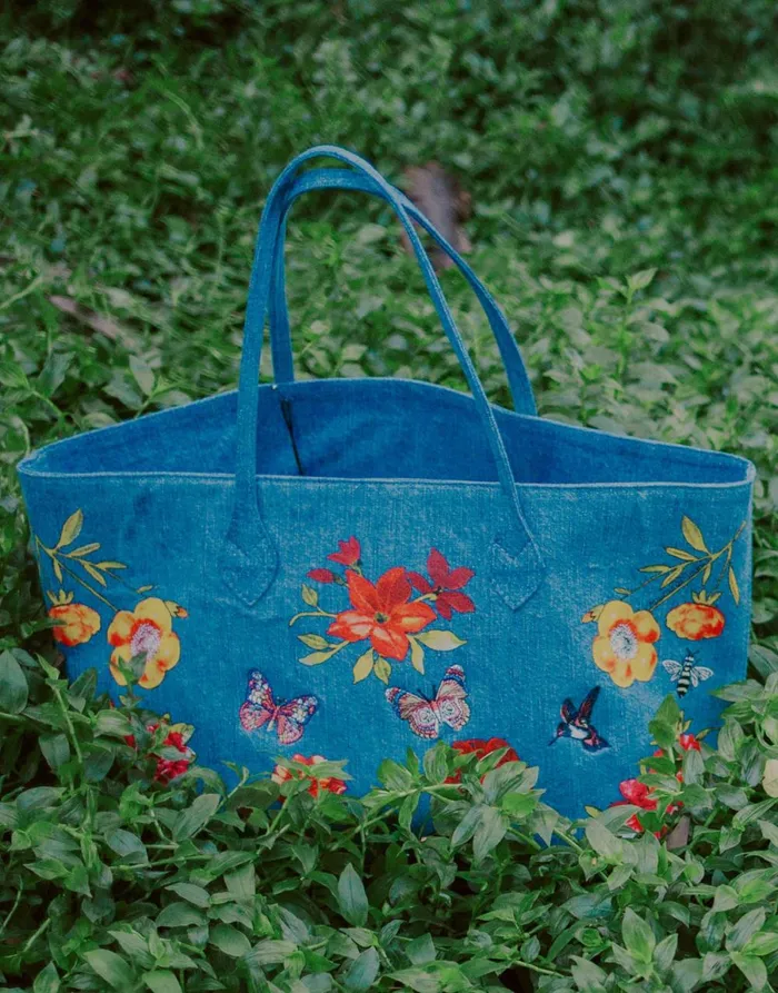 Jackie Garden Party Hada Mada Denim Women039s Lauren Moshi Bags
