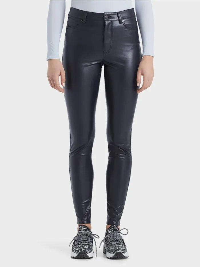 Jeans Damen Marc Cain Rhrenhose Aus Kunstleder Midnight Blue