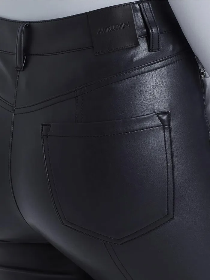 Jeans Damen Marc Cain Rhrenhose Aus Kunstleder Midnight Blue