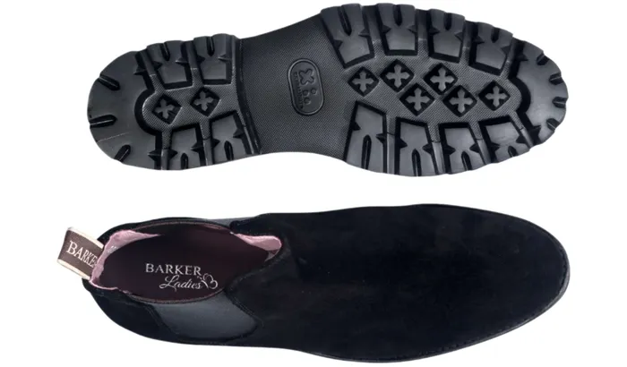 Jenna 8211 Black Suede Women Barker Shoes Womens Boots