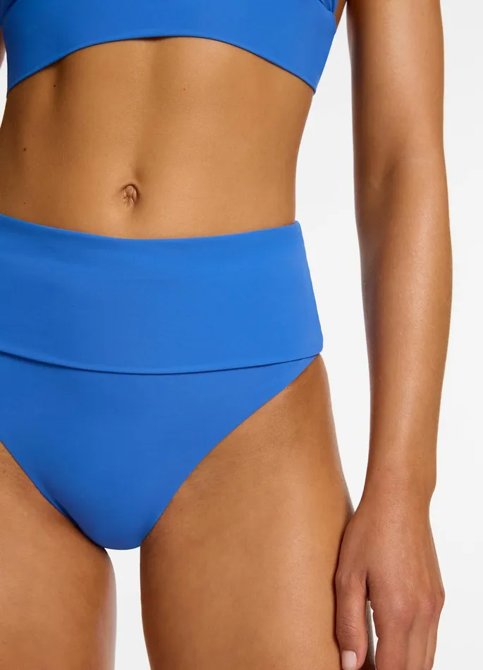 Jetset Fold Down High Waisted Bikini Bottom Tide Women JETS Australia High Waist Bikini Bottoms