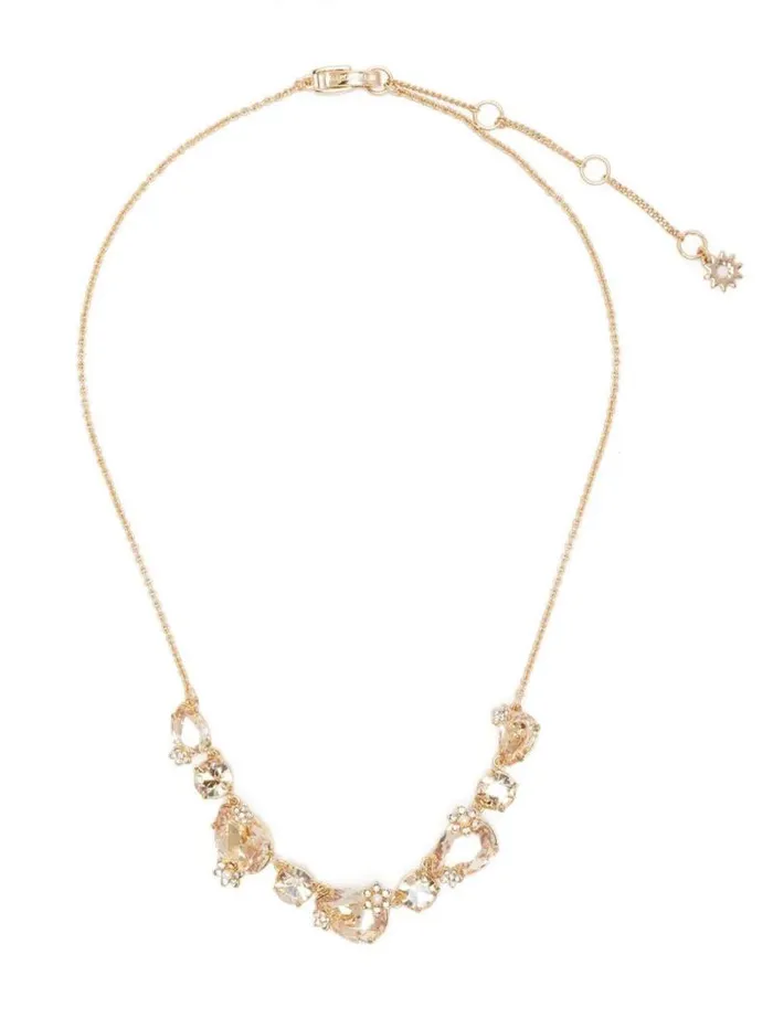 Jewelry Marchesa Necklaces Gold Stone Necklace Gold