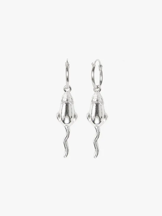 Jewelry Women Lisa Says Gah Silver Rat Hoop Silver