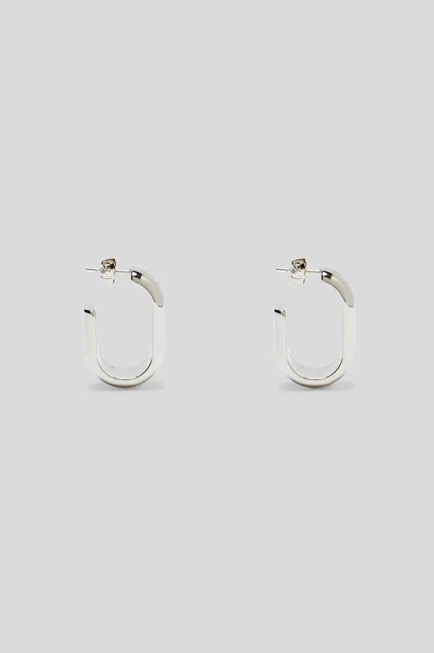 Jewelry Women Scanlan Theodore ROLO HOOP EARRINGS SILVER Jewelry Women Scanlan Theodore ROLO HOOP EARRINGS SILVER