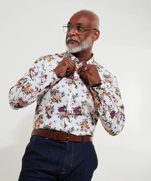 Joebrowns Heritage Floral Shirt Cream Apparel Shirts Joebrowns Heritage Floral Shirt Cream Apparel Shirts