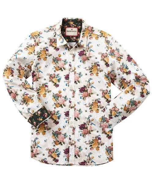 Joebrowns Heritage Floral Shirt Cream Apparel Shirts Joebrowns Heritage Floral Shirt Cream Apparel Shirts