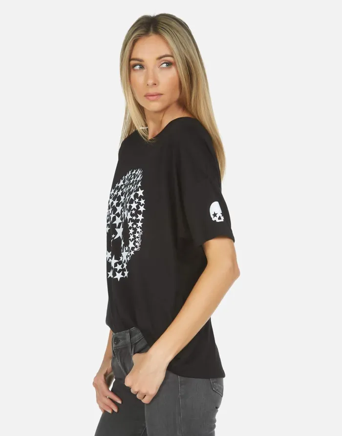 Jolene Star Skull Black Women039s Lauren Moshi Short Sleeve