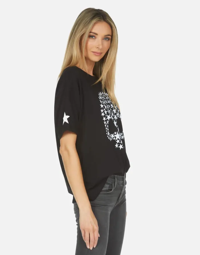 Jolene Star Skull Black Women039s Lauren Moshi Short Sleeve