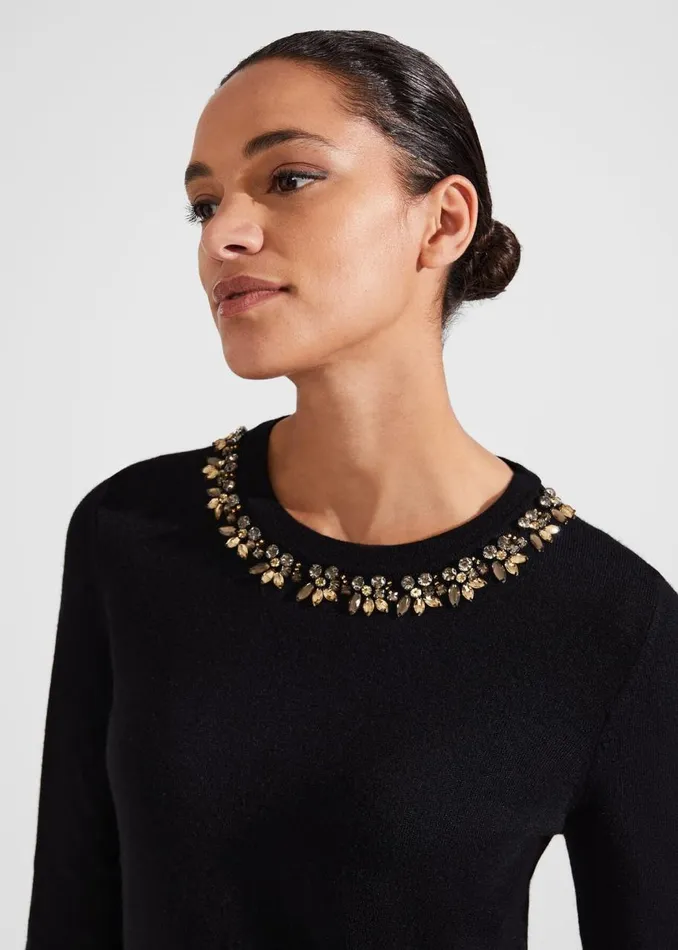 Jumpers and Cardigans Women HOBBS Alora Jumper With Wool Black