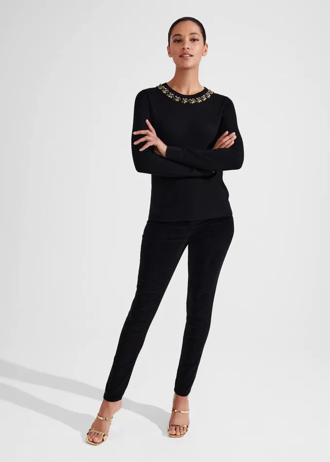 Jumpers and Cardigans Women HOBBS Alora Jumper With Wool Black
