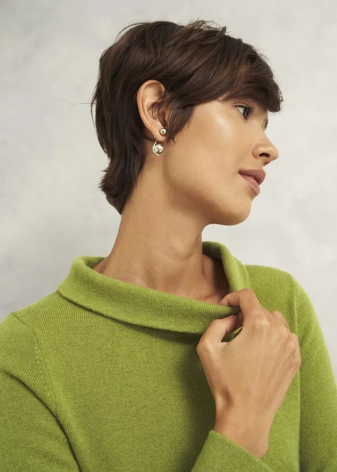 Jumpers and Cardigans Women HOBBS Audrey Wool Cashmere Jumper Lime Green