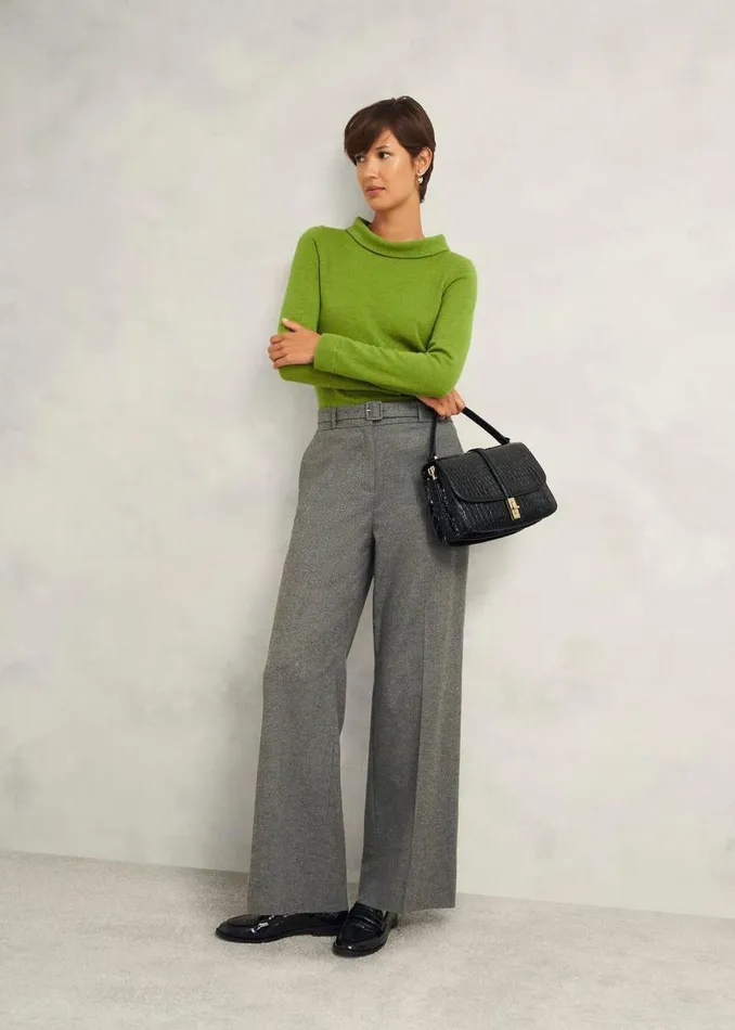 Jumpers and Cardigans Women HOBBS Audrey Wool Cashmere Jumper Lime Green