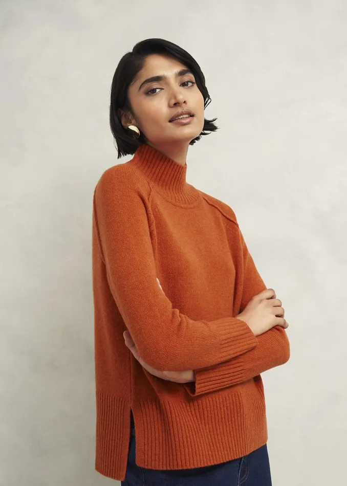 Jumpers and Cardigans Women HOBBS Lorraine Wool Blend Jumper Burnt Orange