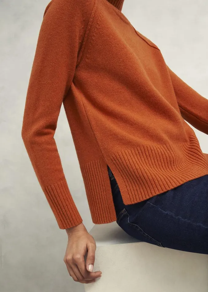 Jumpers and Cardigans Women HOBBS Lorraine Wool Blend Jumper Burnt Orange