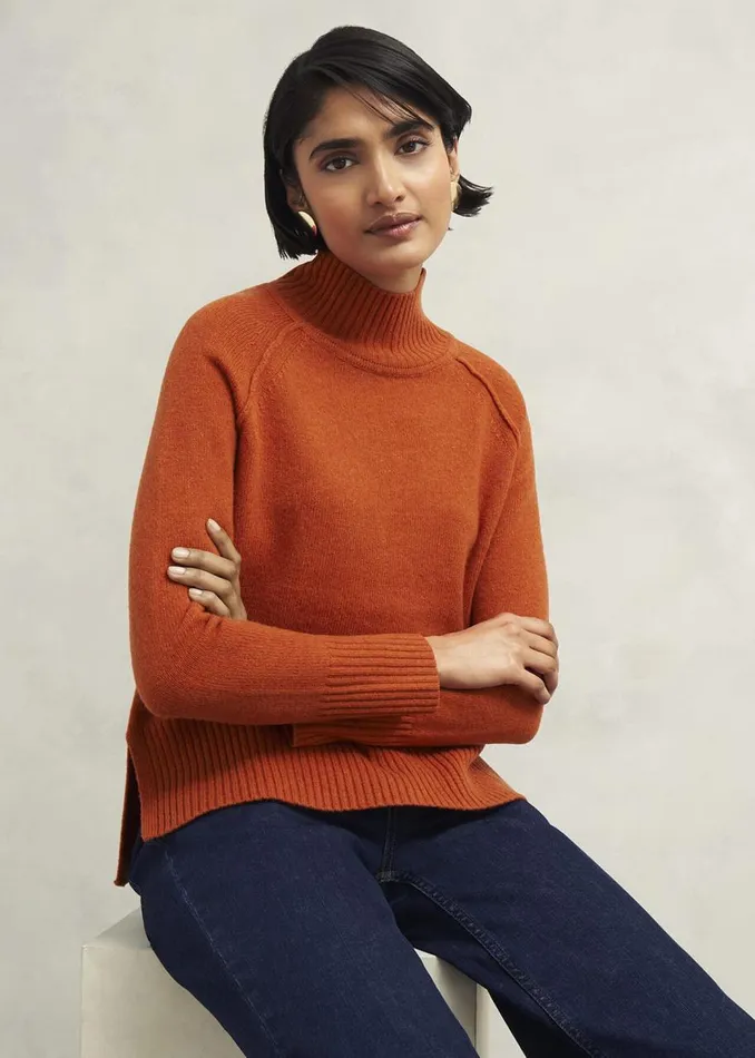 Jumpers and Cardigans Women HOBBS Lorraine Wool Blend Jumper Burnt Orange