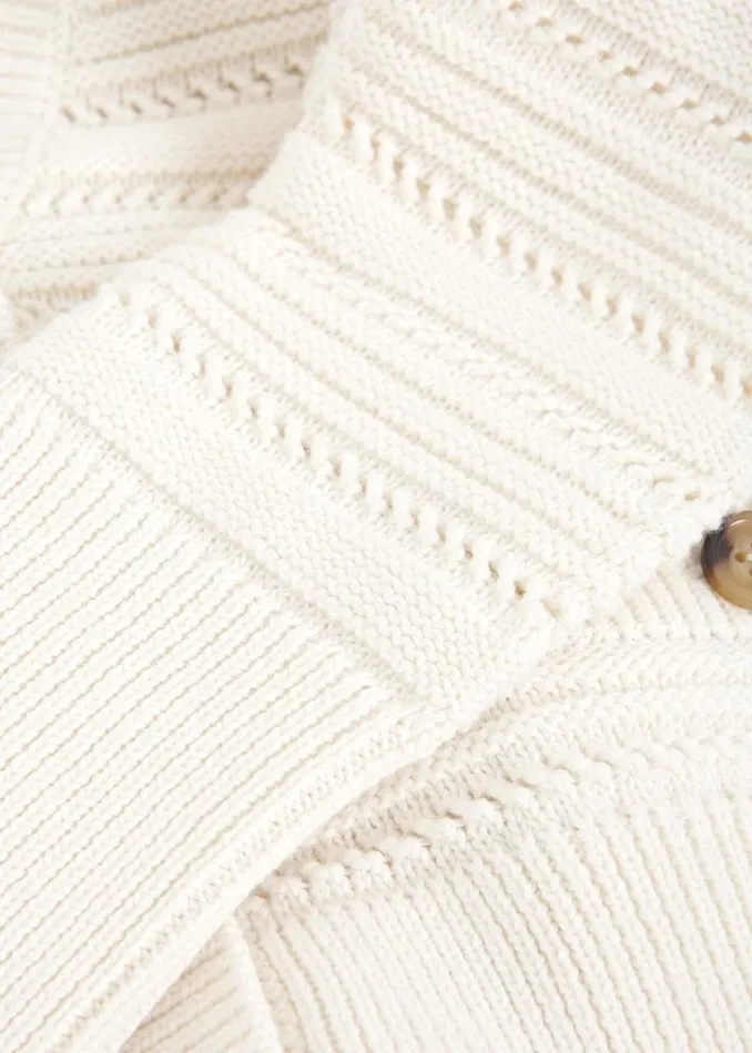 Jumpers and Cardigans Women HOBBS Naomi Cotton Cardigan Ivory