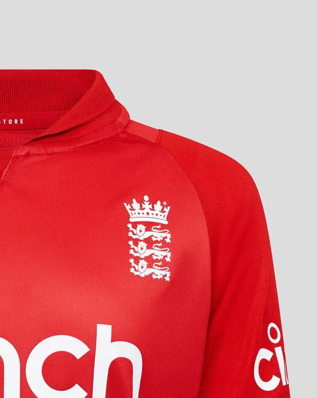 Junior Castore Junior England Cricket IT20 Shirt 8211 Red