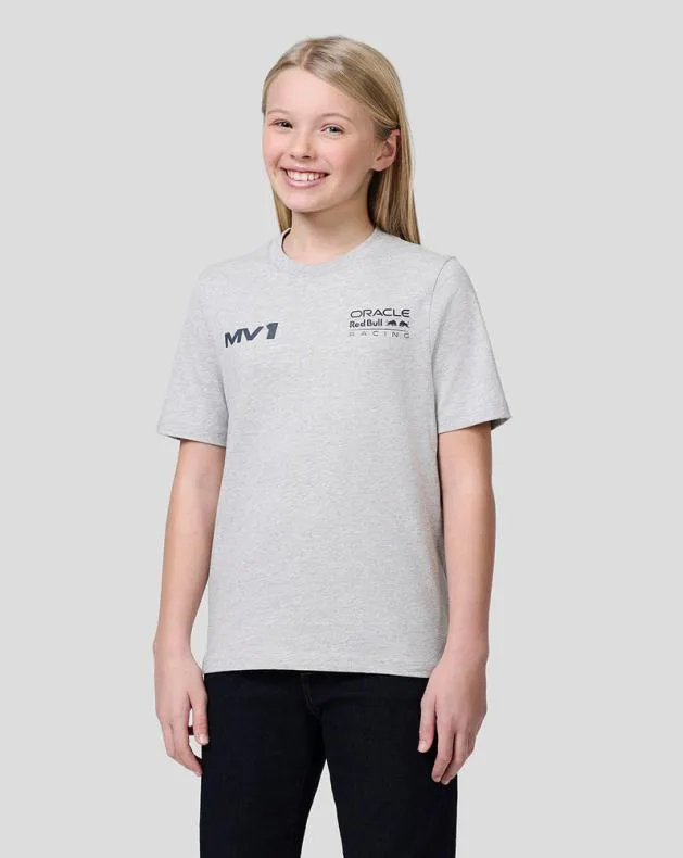 Junior Castore Junior Oracle Red Bull Racing S Max Helmet Tee 8211 Grey Marl