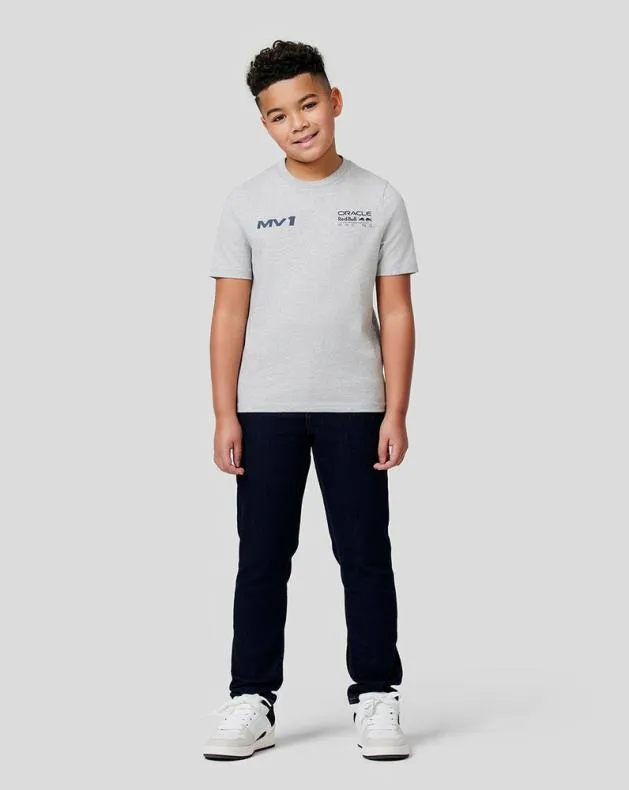 Junior Castore Junior Oracle Red Bull Racing S Max Helmet Tee 8211 Grey Marl
