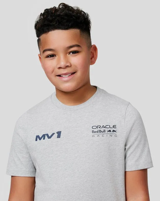 Junior Castore Junior Oracle Red Bull Racing S Max Helmet Tee 8211 Grey Marl