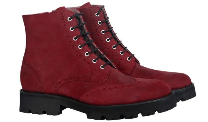 Kelsey 8211 Burg Waxy Suede Women Barker Shoes Womens Boots